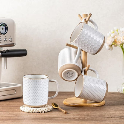 GBhome Coffee Mugs Set of 6, 16 oz White Coffee Cups - Image 8