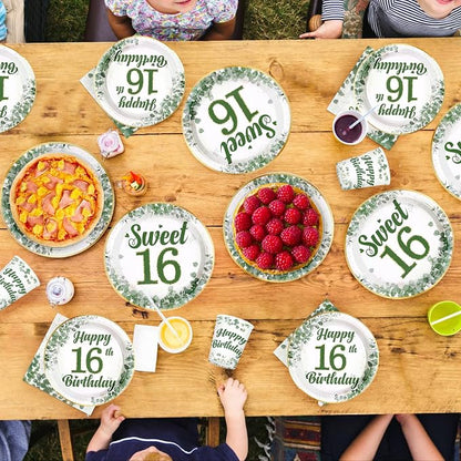 250 Pcs Sage Green Sweet 16 Party Decorations, Serves 50 | Sage Green 16th - Image 6