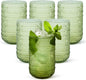 CHLJAR Hobnail Drinking Glasses Set of 6, 14 oz Vintage Glassware Set, Embossed by Unknown