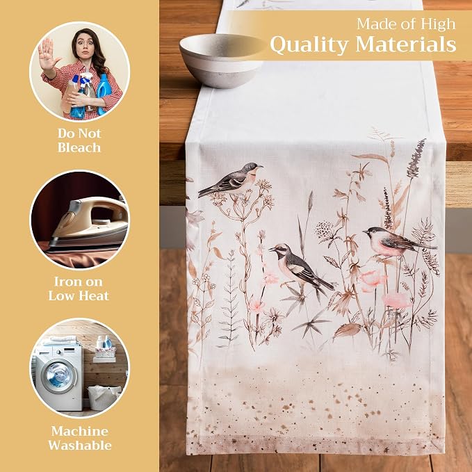 Maison d' Hermine Table Runner 100% Cotton 14.50" x 108" | Table Runners 108 - Image 3