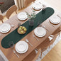 Encasa XO Dining Table Runner, Handmade Ribbed Cotton 12"x54" Dark Green | 100% by EncasaXO