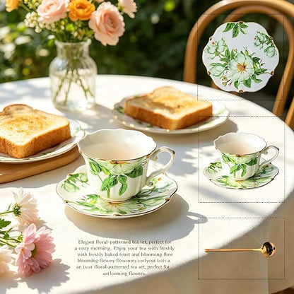 Vintage Floral Tea Cup and Saucer Set - Image 3