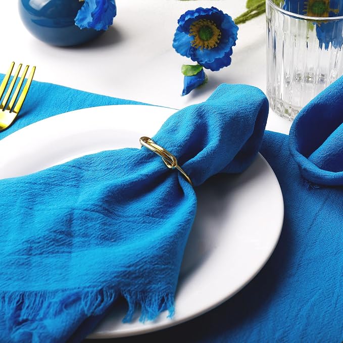 wonlex Gold Napkin Rings Set of 12, Elegant Modern Napkin Ring Buckles Cute - Image 5