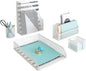 BLU MONACO | White Desk Organizer Set 6 Piece | Mail Sorter Organizer Countertop by Blu_Monaco