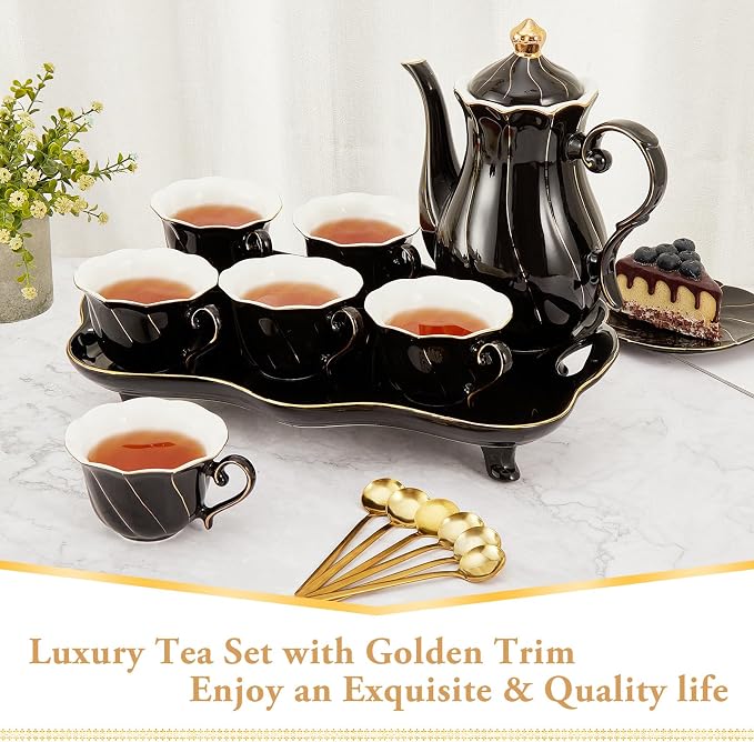 DUJUST 14 pcs Tea Set of 6 - Image 2