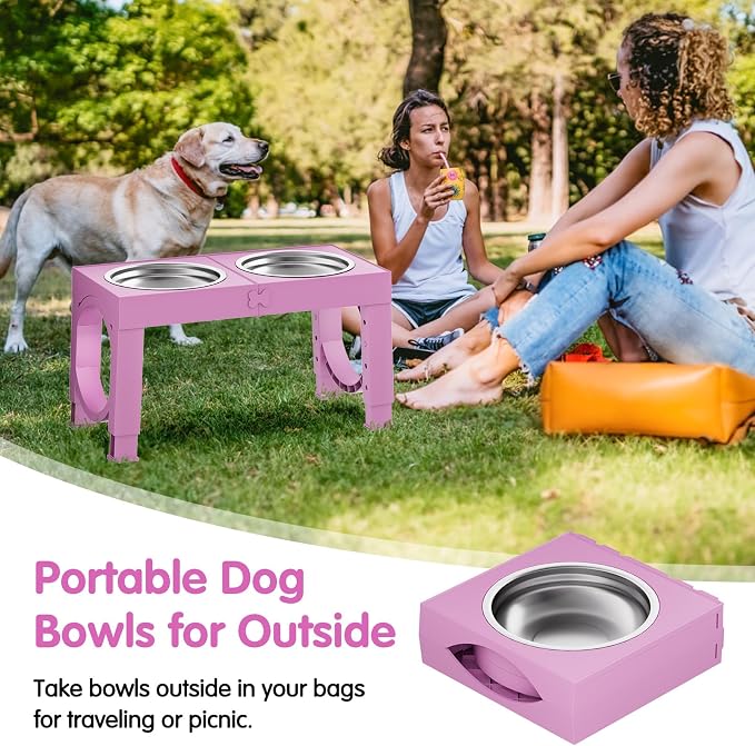 XIAZ Elevated Dog Bowls Large Breed Raised Dogs Bowl Stand Large/Medium Sized - Image 6