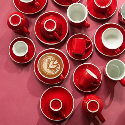 Loveramics Latte Art Mug with Saucer, 10 oz Ceramic Coffee cups with Round - Image 2