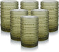 HomeVogue Hobnail Drinking Glasses Set of 6, 15 oz Vintage Glassware Set by HomeVogue