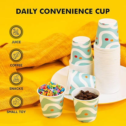 RACETOP [300 Pack] Paper Cups 3 oz, Bathroom Cups 3 oz, Disposable Bathroom Paper Cups, Small Mouthwash Cups, Ideal for Party