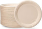 GUSTO [9 Inch-125 Pack Heavy-Duty Kraft Paper Plates, 100% Compostable, Biodegradable, Disposable Sugarcane - Brown Unbleached (Formerly Comfy Package)