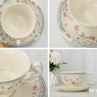 fanquare Vines Floral Tea Cup and Saucer - Image 3