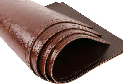 Waterproof PU Placemats, Faux Leather Dining Table Mat, Set of 6, Easy to Wipe Off Scrub Vinyl Mat, Heat & Stain Resistant for Office Conference Table, Home Decor