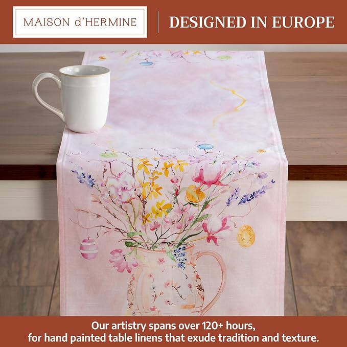 Maison d' Hermine Table Runner 100% Cotton 14.50" x 108" | Table Runners 108 - Image 2