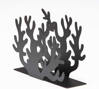 Mango Steam Tabletop Napkin/Tissue & Letter Holder For Home, Kitchen, Restaurants (Coral, Black)
