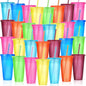 Honeydak 30 Pack Tumbler with Straw and Lid Bulk Cups by Honeydak