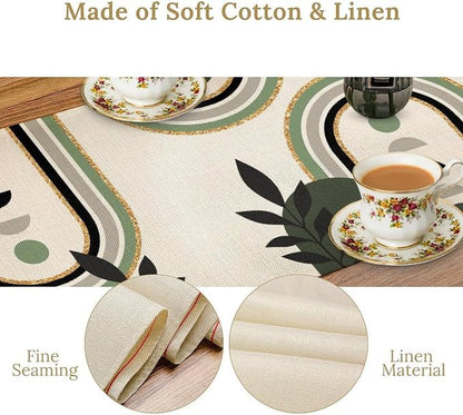 YCness Mid Century Boho Table Runner - Image 6