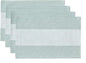 Wracra Linen Placemats Set of 4, Aqua Blue Place Mats by Wracra