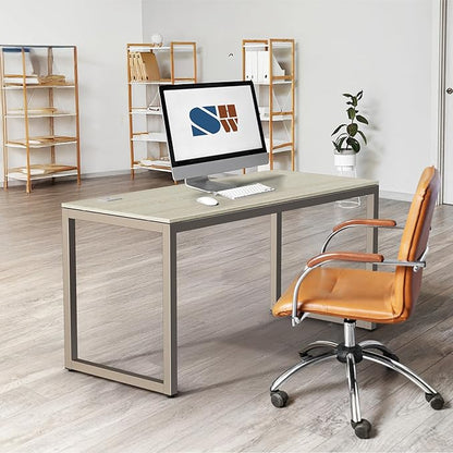 SHW 48-Inch Commercial-Grade Office Computer Desk, Maple