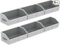 Storage Bins for Shelves - Large Trapezoid Closet Shelf Organizer, Fabric Organization Bins with Handles, Storage Baskets for Clothes, Towel, Purse, 6 Pack, Light Gray