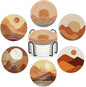 6 Pcs Coasters for Drinks with Holder, Boho Mountain Sun Absorbent Ceramic Coasters with Cork Base,Cute Funny Table Drinks Coasters Tabletop Protection Mat,Table Home Decor,4 Inches