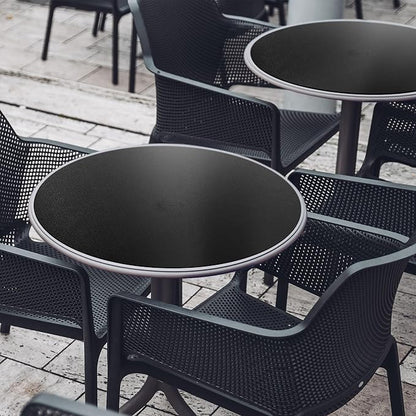 CENNBIE 30/24/20/18 Inches Round Table Mat - Cork Leather Placemats - Suitable as Side Dining Coffee Table Cover (Black)