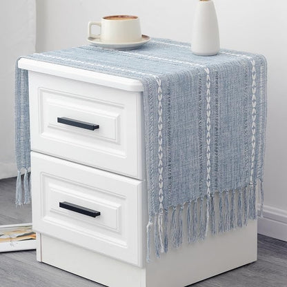 Farmhouse Rustic Blue Table Runner - Image 2