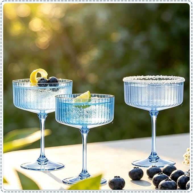 12PCS Plastic Martini Glasses, Unbreakable Reusable Champagne Coupe, Removable - Image 5