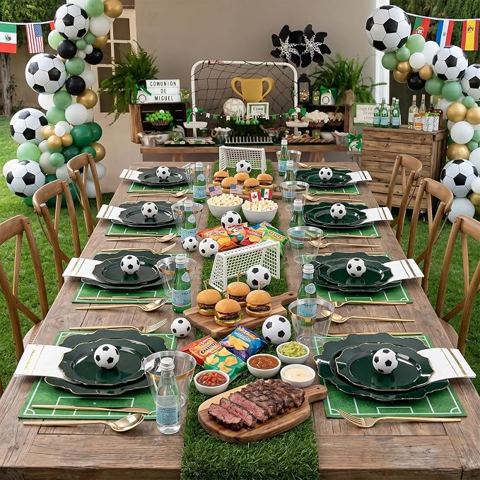 175Pcs Green Plastic Plates - Image 9