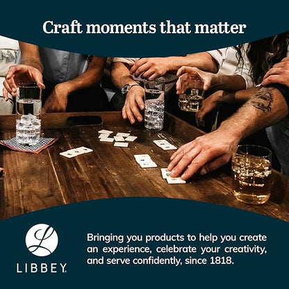 Libbey Preston Tumbler and Rocks Glass Cups Set, All Purpose Everyday Drinking Glasses Set of 16, Glassware Drinking Glasses for Birthdays, Dinners