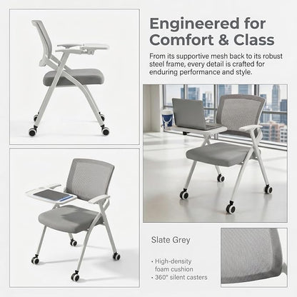 6 Pack Foldable Office Training Chairs - Image 4