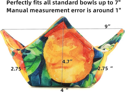 Cotton Microwavable Bowl Cozy, Microwave-Safe Hot Bowl Holders, Soup Bowl Cozy - Image 7