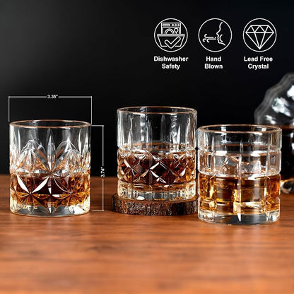Whiskey Glasses Set of 6, 12oz Old Fashioned Whiskey Glasses Gift - Image 4