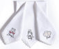 Bedding Craft Cotton Cloth Dinner Napkins Set of 12 – 18x18 Embroidered Motif with Decorative Lace Edges – Machine Washable Fabric Napkins for Weddings, Baby Showers, Christmas & Easter