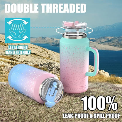 Hydraful 64 oz Tumbler with Handle and Straw - Image 5
