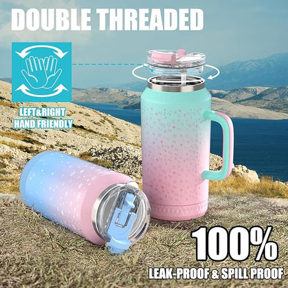 Hydraful 64 oz Tumbler with Handle and Straw - Image 5
