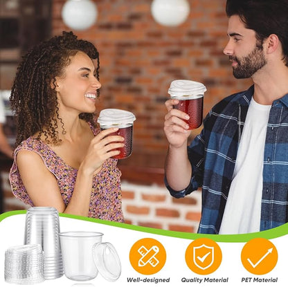 Ziliny 50 Sets Clear Plastic Coffee Cups - Image 6