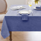 Softalker Extra Long Blue Tablecloths 60x144 inch Rectangular Faux Linen Table cloths Outdoor Waterproof Stain and Wrinkle Resistant Table Cover for 6/8/10 foot Rectangle Dining Table for Easter Party