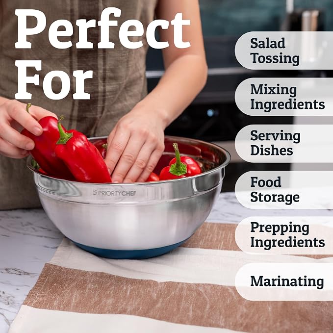 6pc Stainless Steel Mixing Bowls - Image 4