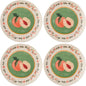 Karma, 8.75 inches Melamine Salad Plates Set of 4, Reusable Dishwasher Safe by KarmaGifts