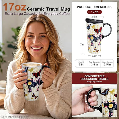 Topadorn 17oz Ceramic Travel Mug - Image 2