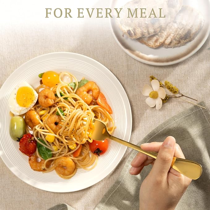 Astercook Silverware Set 48-Piece Gold Flatware Set - Image 7