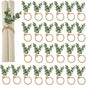 APTWOW 50PCS Napkin Rings, Easter Napkin Rings, Wood Bead Farmhouse Napkins by APTWOW