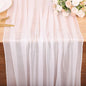 10FT White Chiffon Table Runner 30x120 Inches Romantic Sheer Table Runner Boho by SAJOO