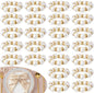 APTWOW 24Pcs Pearl Gold Napkin Rings by APTWOW