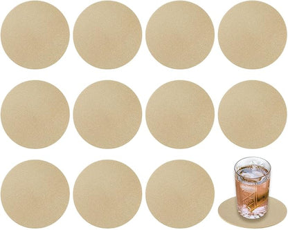 uxcell Round Faux Leather Coasters 4 Inch, Drink Coasters Suit by uxcell