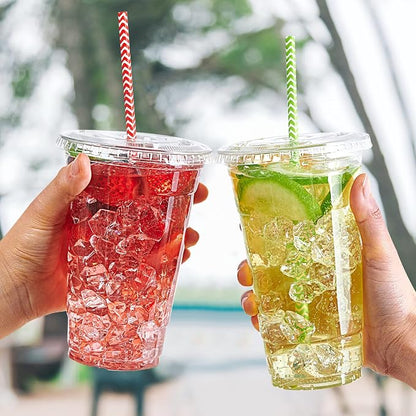 Lilymicky 20 oz Clear Plastic Cups - Image 3