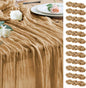 Cheesecloth Table Runner Khaki 10FT Boho Gauze Runner, 12 Pack | 120 Inch by Wokceer