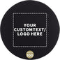 100 Round Foam Bud Coasters Pack, 4 inch - Customizable Text, Logo - PU Foam, Party Favor - Black