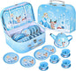 Tea Party Set for Little Girls, Pretend Tin Teapot Set by FairyToona