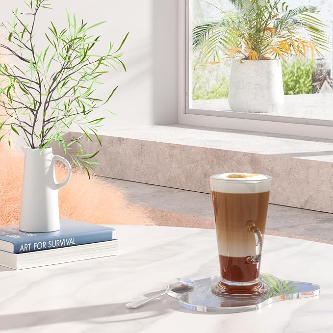Acrylic 2Pcs/Set Coaster for Desk, Bar Drink Coaster, Cloud Shape Coffee Cup - Image 3